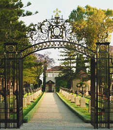 path through open gates